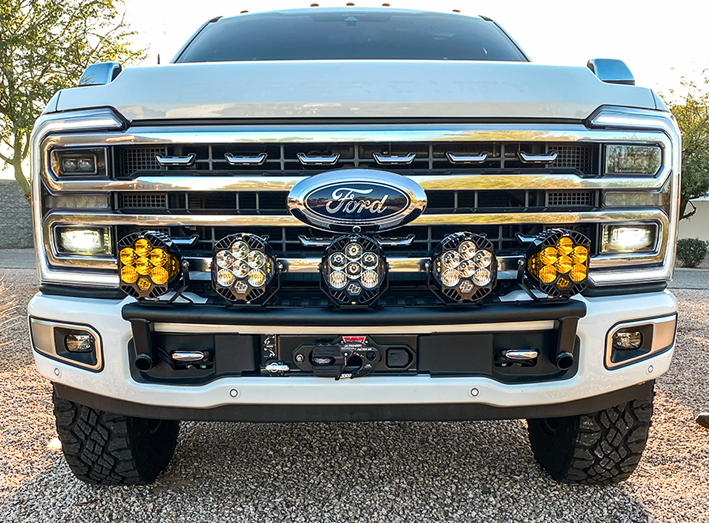 FOUTZ MOTORSPORTS | 2017-2022 FORD F-250 SUPER DUTY FRONT LIGHT MOUNT KIT (STOCK BUMPER)
