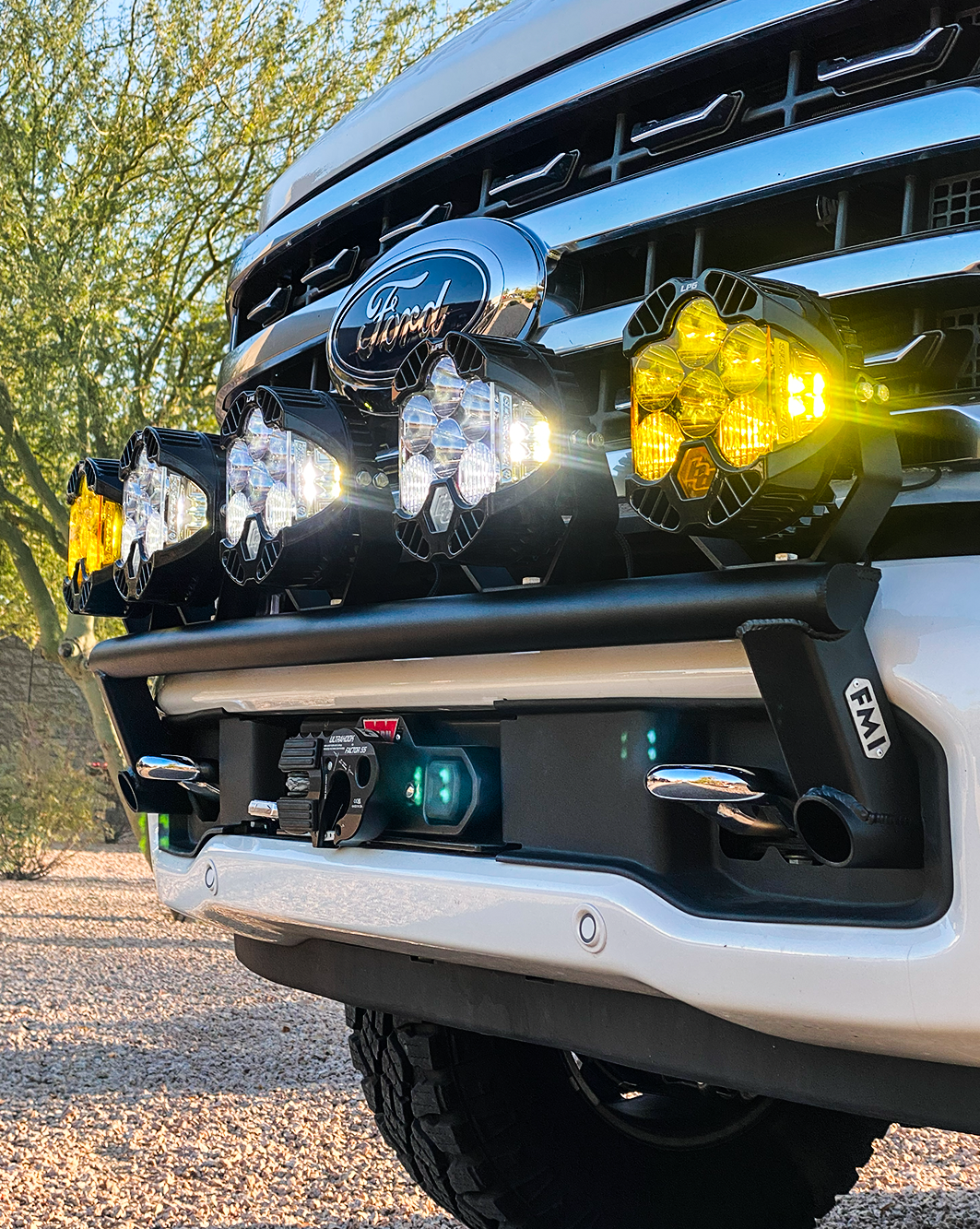 FOUTZ MOTORSPORTS | 2017-2022 FORD F-250 SUPER DUTY FRONT LIGHT MOUNT KIT (STOCK BUMPER)