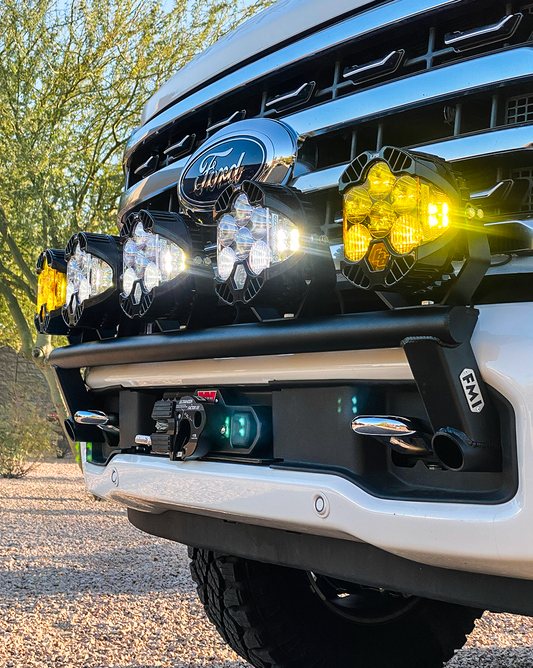 FOUTZ MOTORSPORTS | 2017-2022 FORD F-250 SUPER DUTY FRONT LIGHT MOUNT KIT (STOCK BUMPER)