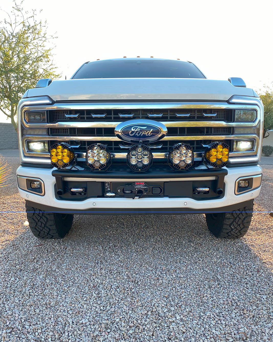 FOUTZ MOTORSPORTS | 2017-2022 FORD F-250 SUPER DUTY FRONT LIGHT MOUNT KIT (STOCK BUMPER)