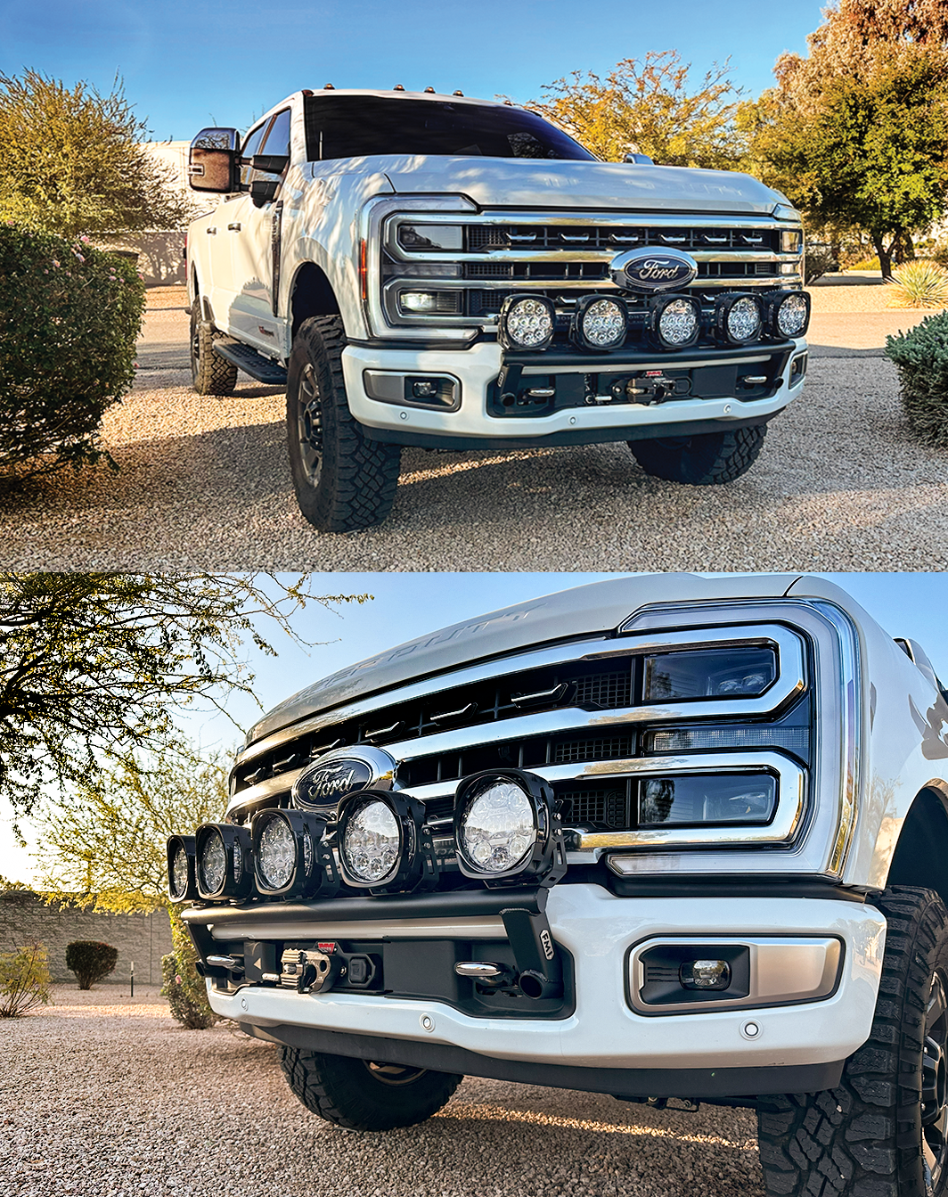 FOUTZ MOTORSPORTS | 2017-2022 FORD F-250 SUPER DUTY FRONT LIGHT MOUNT KIT (STOCK BUMPER)