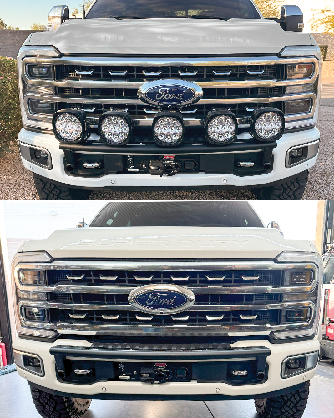 FOUTZ MOTORSPORTS | 2017-2022 FORD F-250 SUPER DUTY FRONT LIGHT MOUNT KIT (STOCK BUMPER)