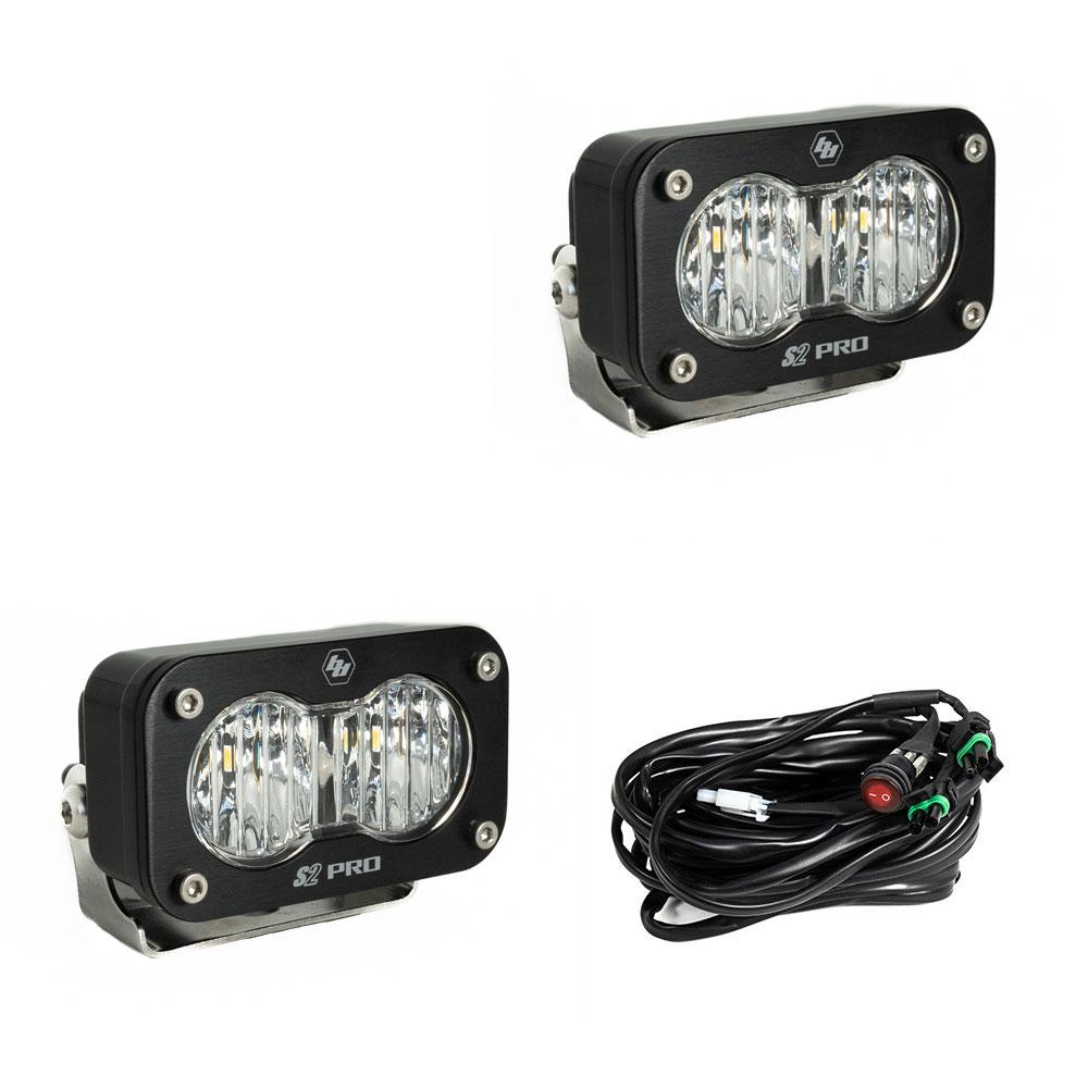 BAJA DESIGNS S2 Pro Black LED Auxiliary Light Pod Pair