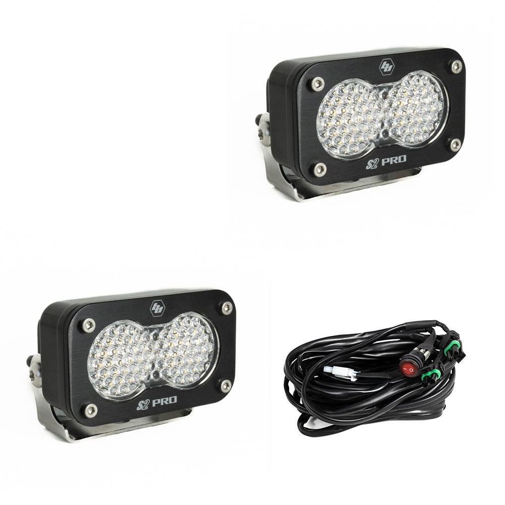 BAJA DESIGNS S2 Pro Black LED Auxiliary Light Pod Pair