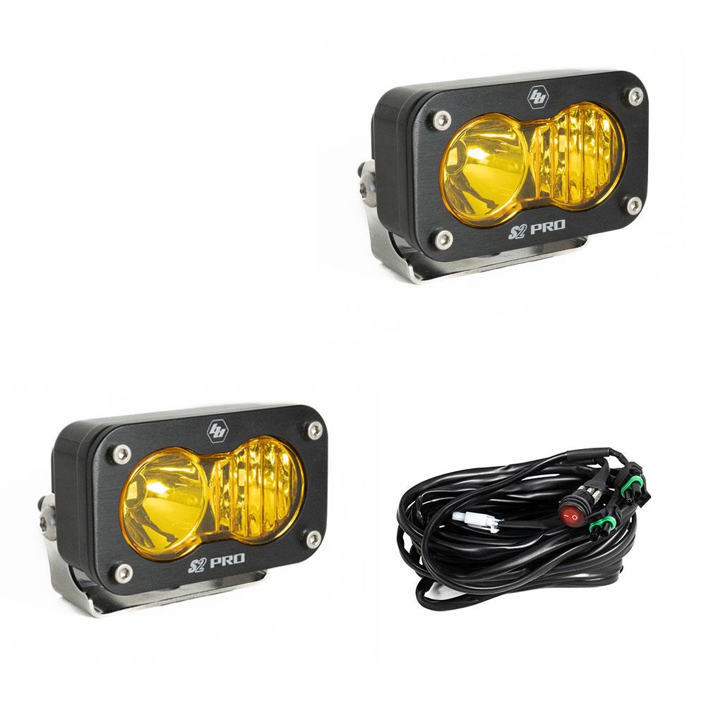 BAJA DESIGNS S2 Pro Black LED Auxiliary Light Pod Pair