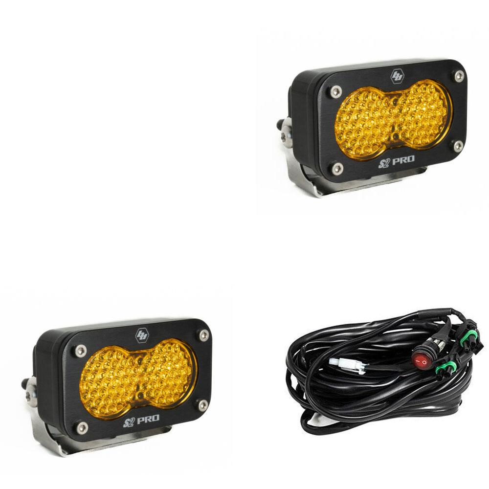 BAJA DESIGNS S2 Pro Black LED Auxiliary Light Pod Pair