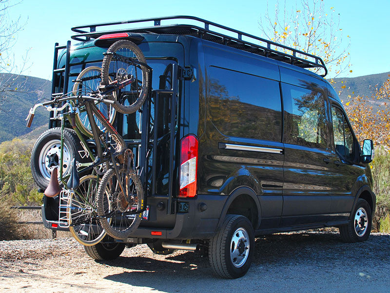 ALUMINESS - VERTICAL REAR DOOR BIKE RACK (TRANSIT 2015+)