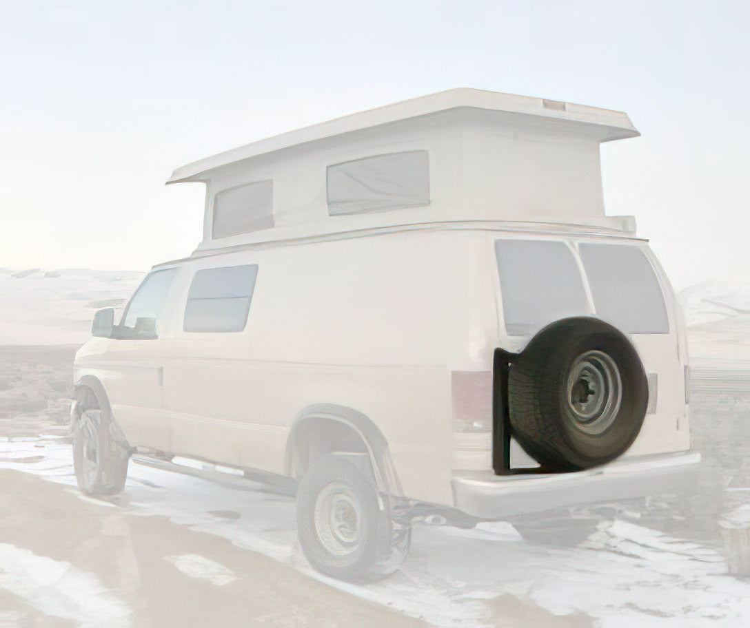 ALUMINESS - REAR DOOR TIRE RACK ( E-Series 1992+)