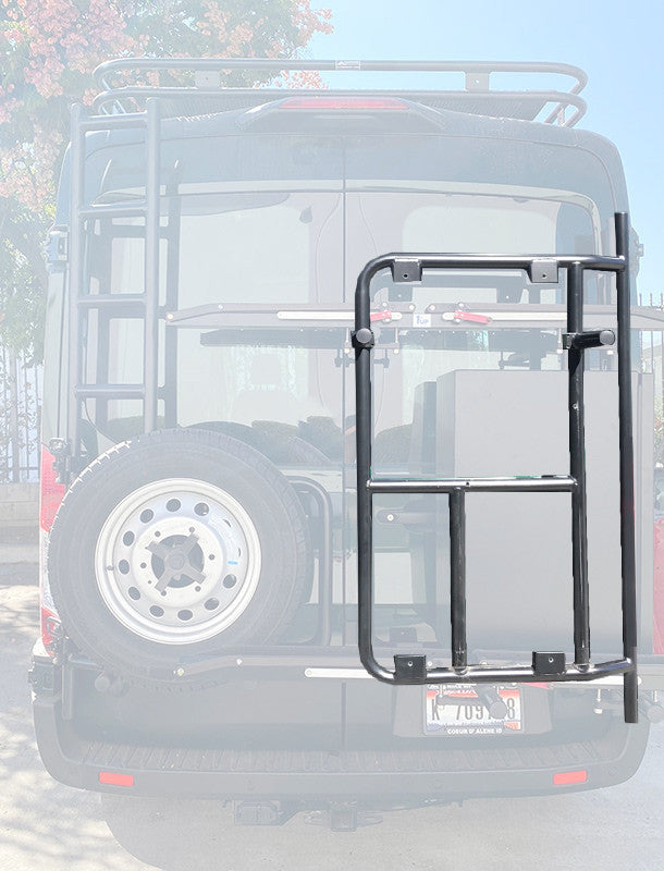 ALUMINESS - HORIZONTAL REAR DOOR BIKE RACK – (TRANSIT 2015+)