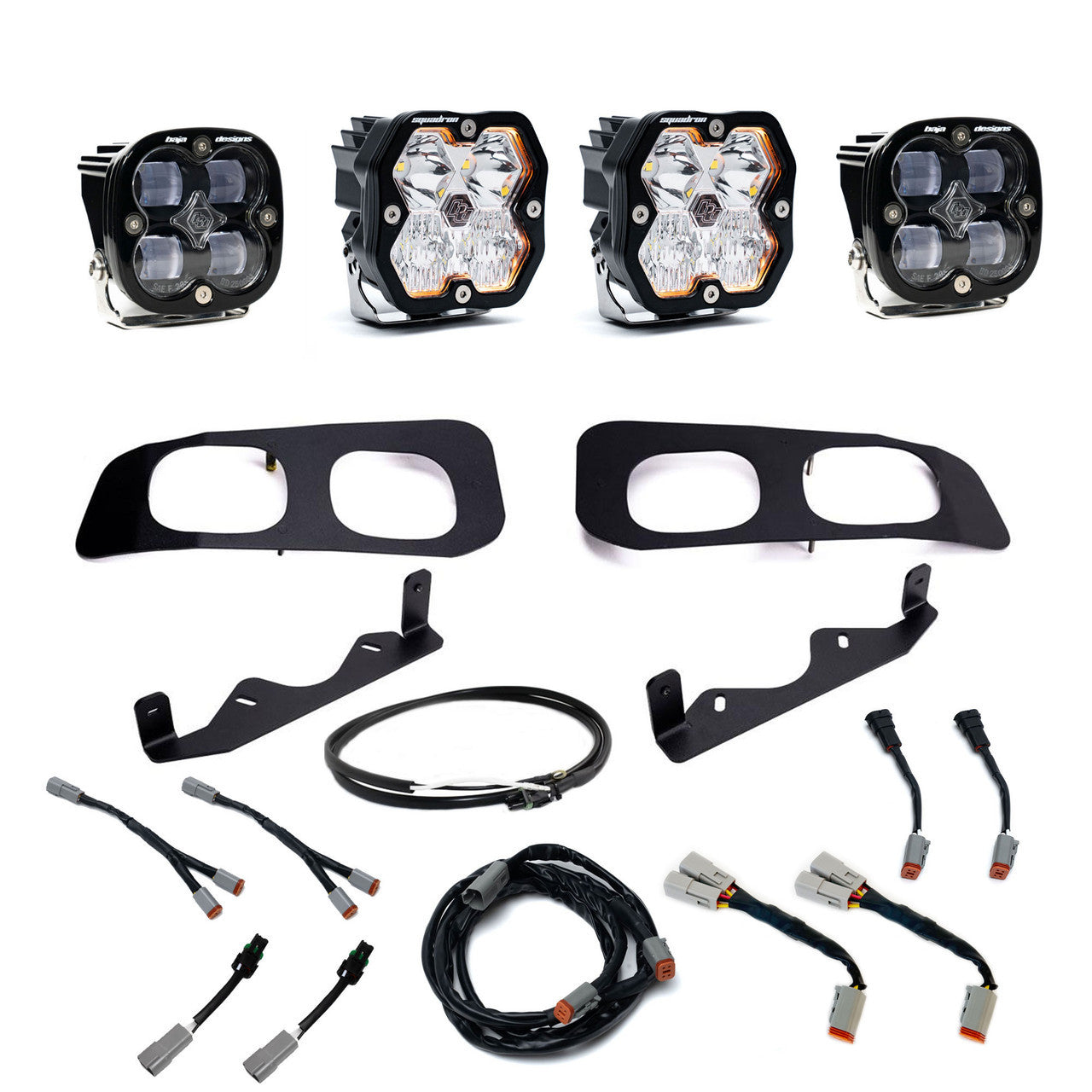 Baja Designs -  Squadron 2.0 Sport/Squadron SAE Dual Fog Pocket Light Kit - Ford 2023-26 Super Duty