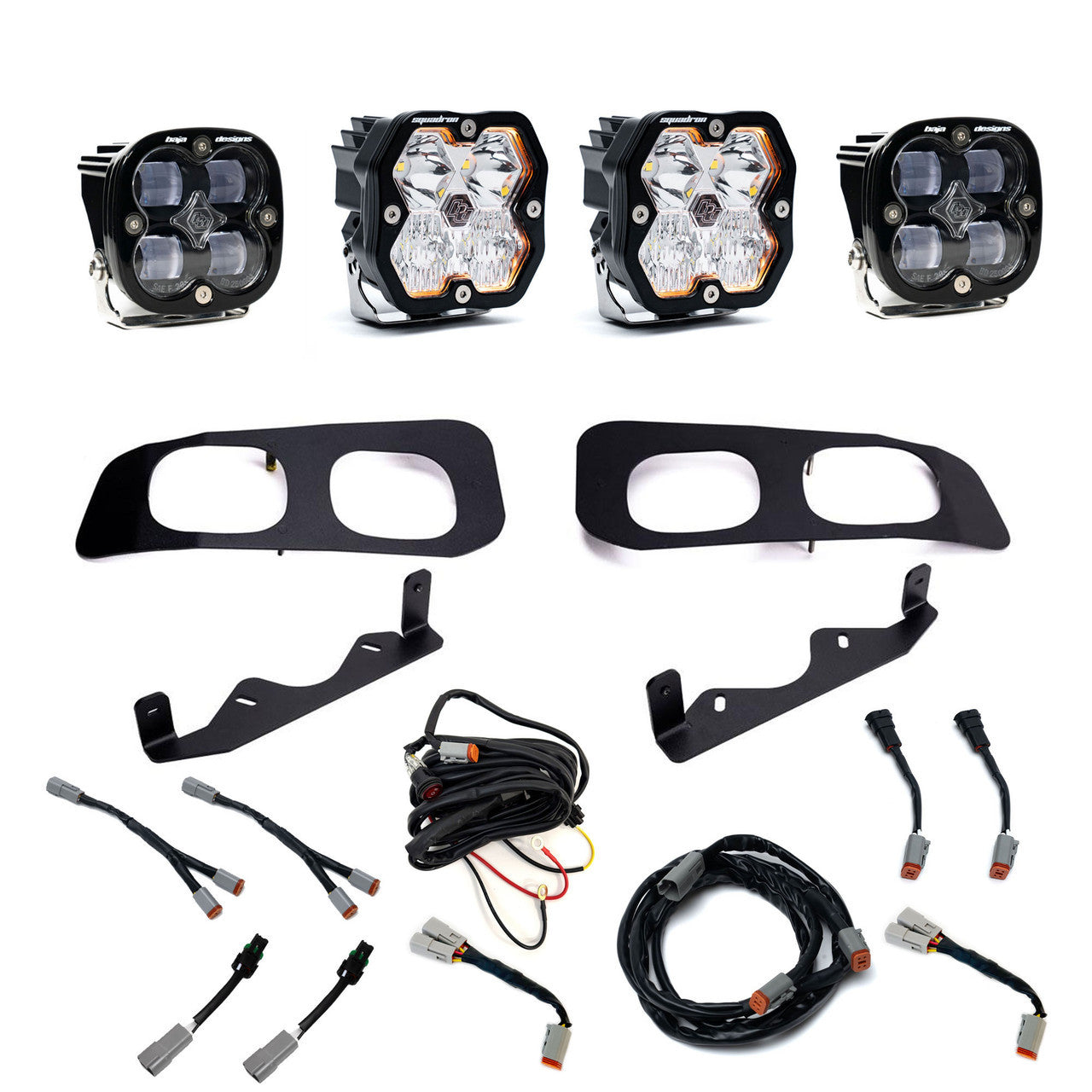 Baja Designs -  Squadron 2.0 Sport/Squadron SAE Dual Fog Pocket Light Kit - Ford 2023-26 Super Duty