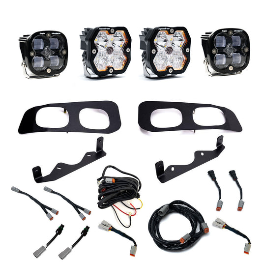 Baja Designs -  Squadron 2.0 Sport/Squadron SAE Dual Fog Pocket Light Kit - Ford 2023-26 Super Duty