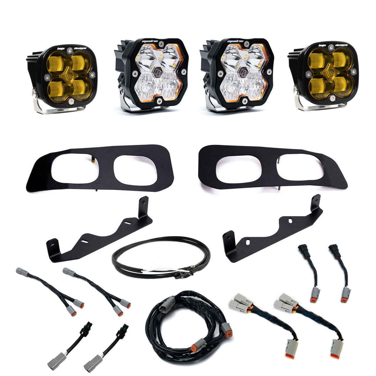 Baja Designs -  Squadron 2.0 Sport/Squadron SAE Dual Fog Pocket Light Kit - Ford 2023-26 Super Duty