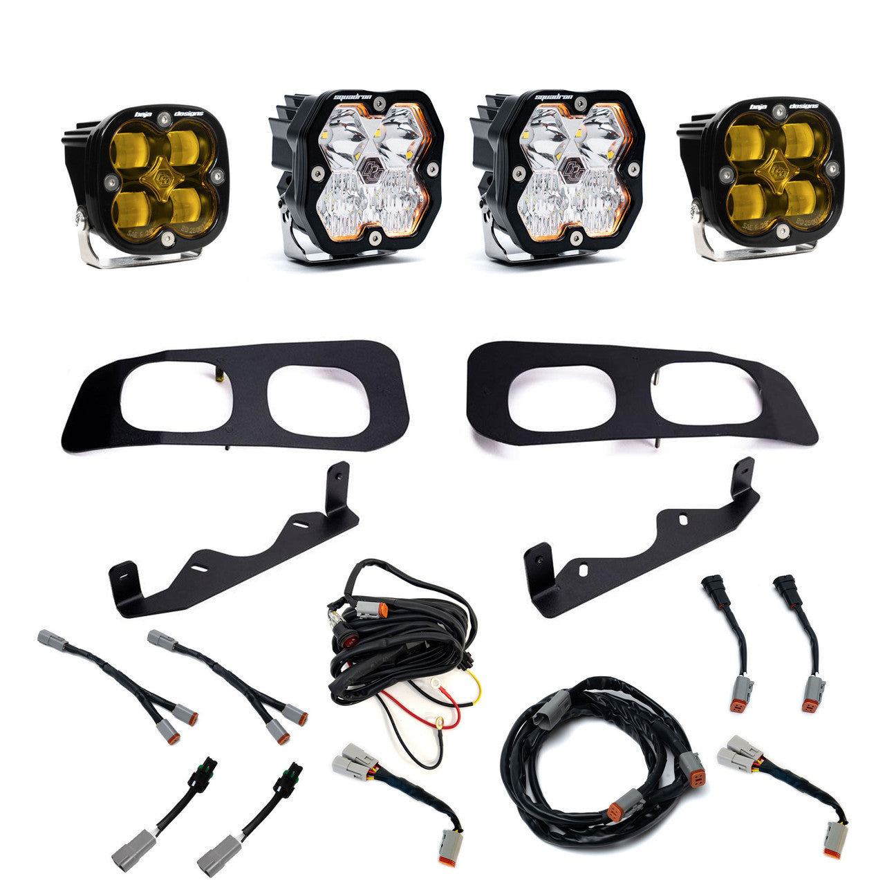Baja Designs -  Squadron 2.0 Sport/Squadron SAE Dual Fog Pocket Light Kit - Ford 2023-26 Super Duty