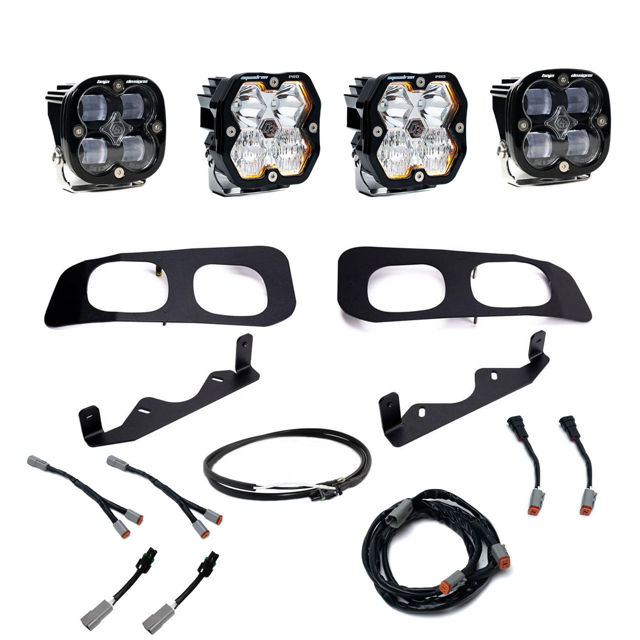 Baja Designs -  Squadron 2.0 Pro/Squadron SAE Dual Fog Pocket Light Kit - Ford 2023-26 Super Duty