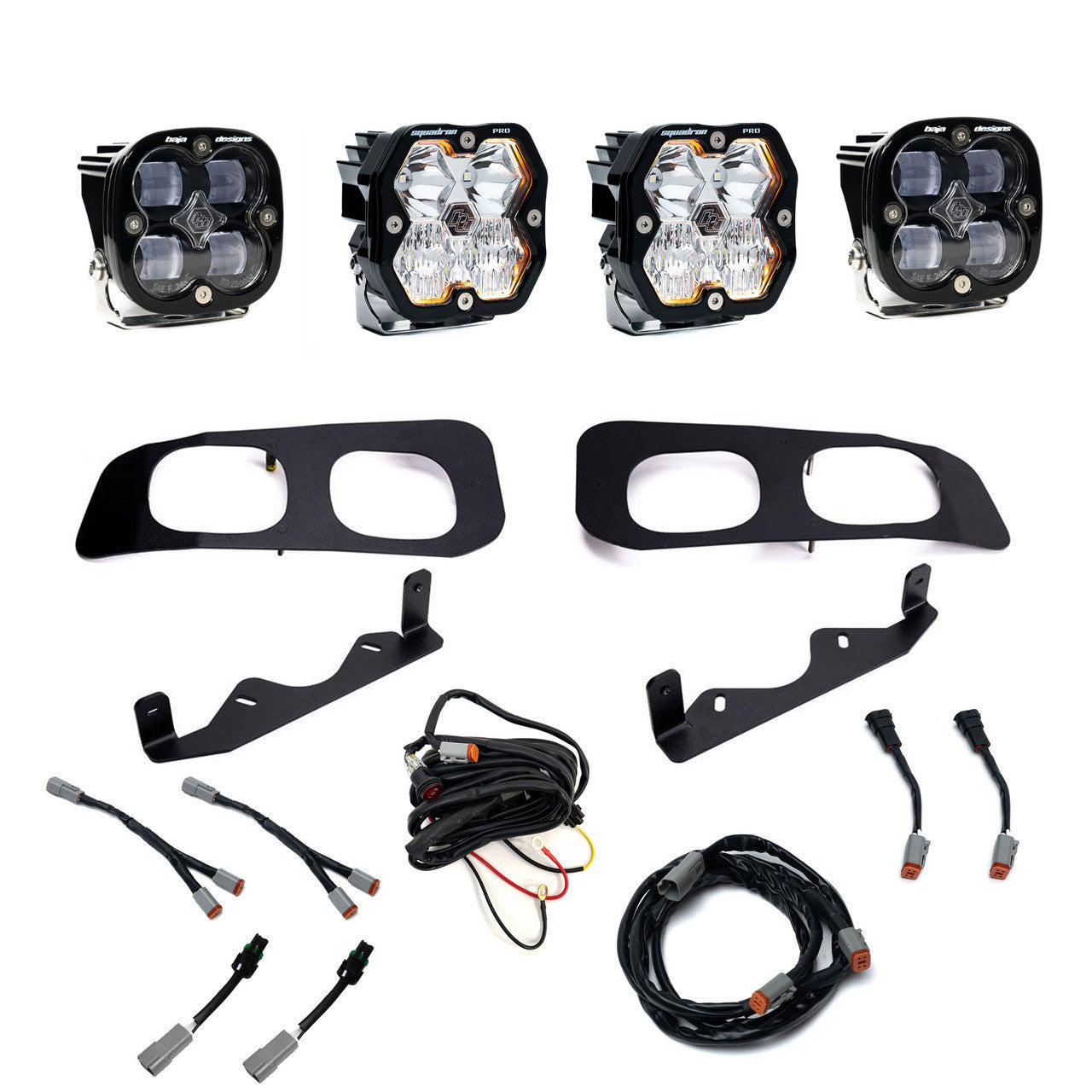 Baja Designs -  Squadron 2.0 Pro/Squadron SAE Dual Fog Pocket Light Kit - Ford 2023-26 Super Duty