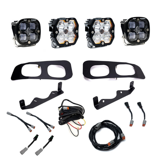 Baja Designs -  Squadron 2.0 Pro/Squadron SAE Dual Fog Pocket Light Kit - Ford 2023-26 Super Duty
