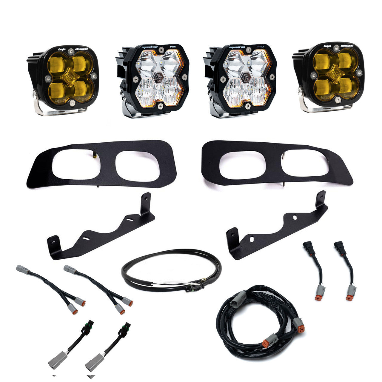 Baja Designs -  Squadron 2.0 Pro/Squadron SAE Dual Fog Pocket Light Kit - Ford 2023-26 Super Duty