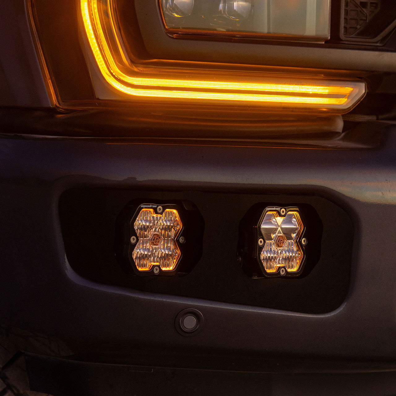 Baja Designs -  Squadron 2.0 Pro/Squadron SAE Dual Fog Pocket Light Kit - Ford 2023-26 Super Duty
