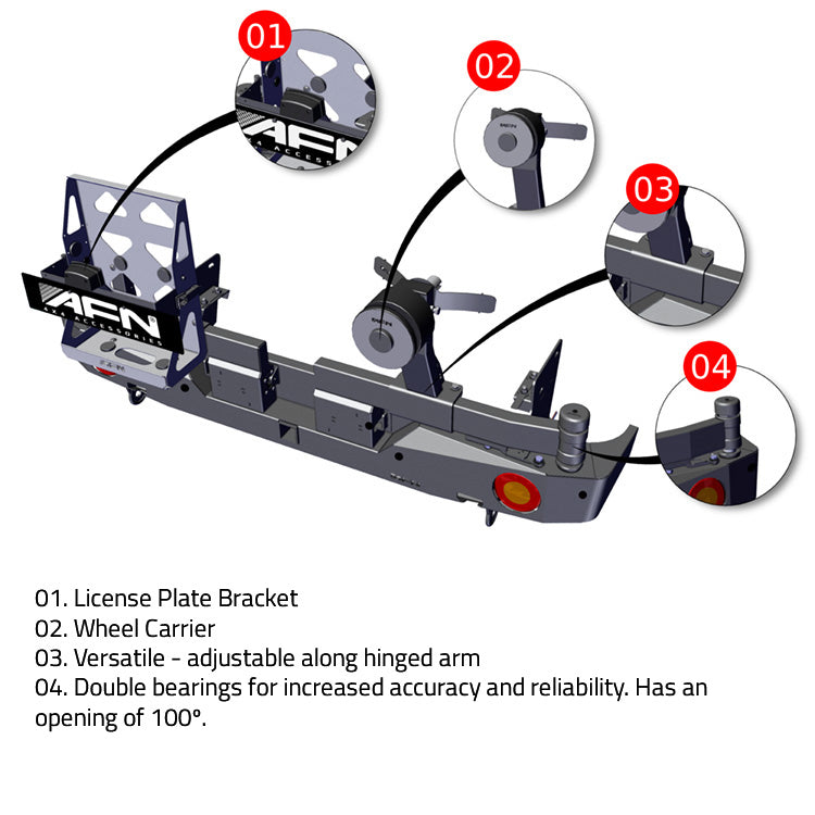 AFN - FORD F250/F350 SUPER DUTY REAR BUMPER-DUAL SWING-OUT