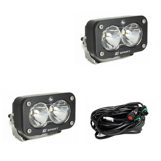 BAJA DESIGNS S2 Sport Black LED Auxiliary Light Pod Pair