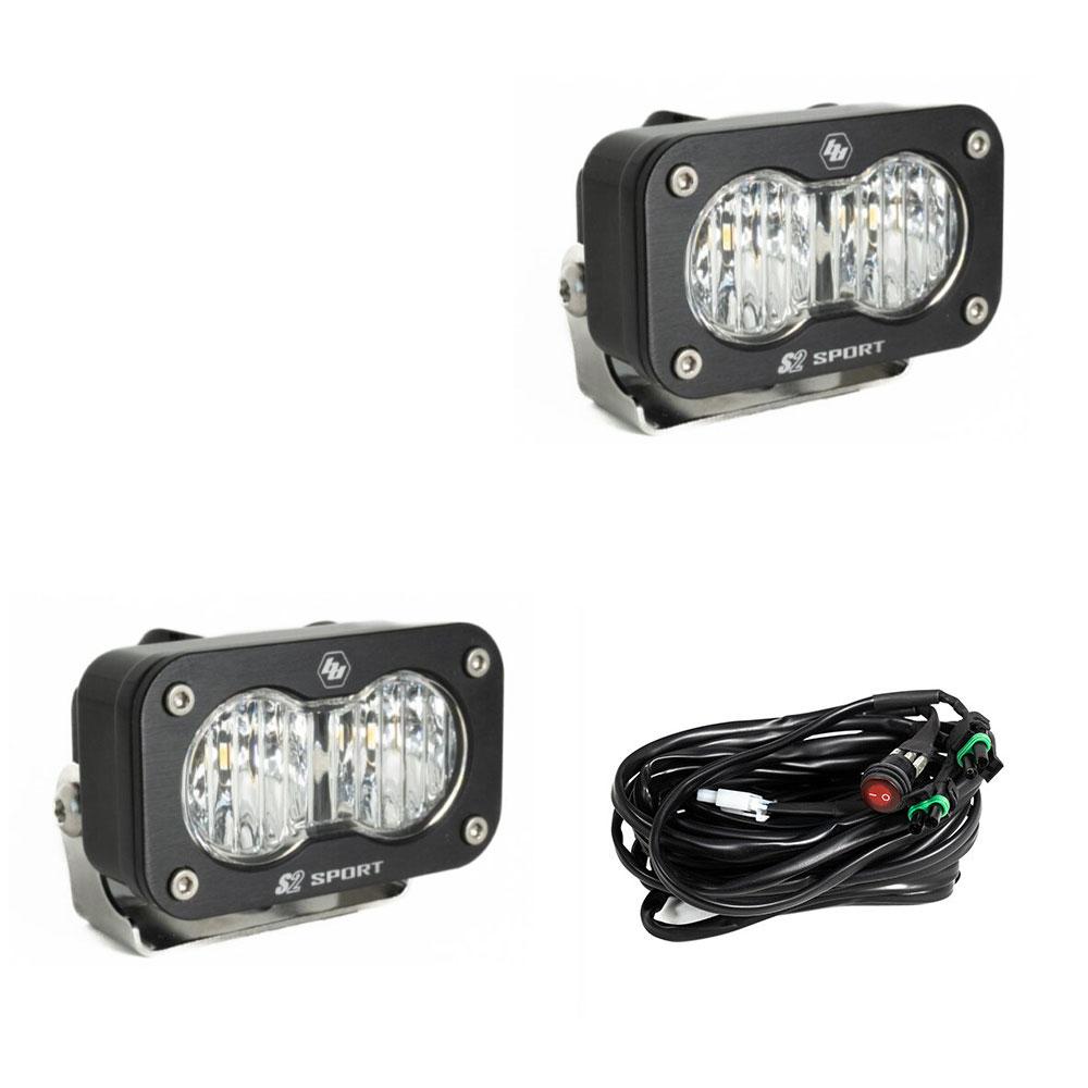 BAJA DESIGNS S2 Sport Black LED Auxiliary Light Pod Pair