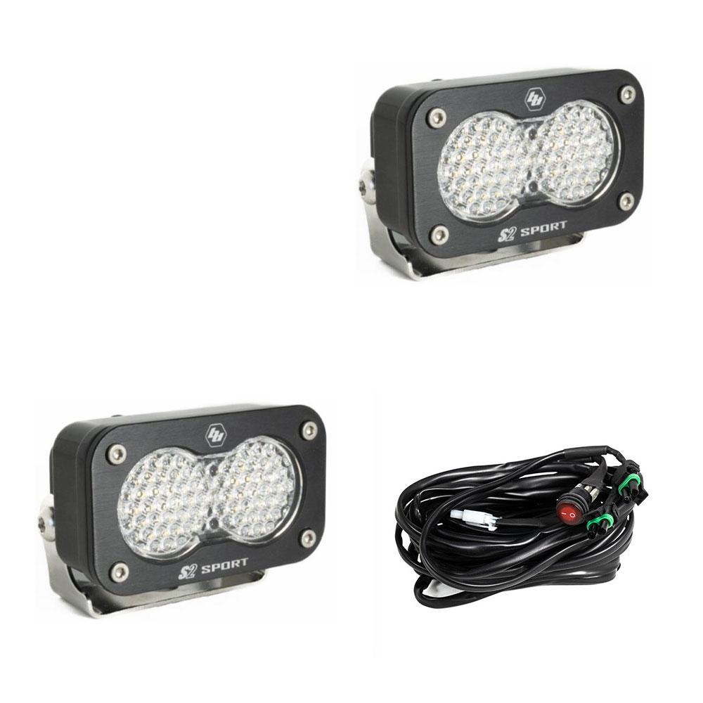 BAJA DESIGNS S2 Sport Black LED Auxiliary Light Pod Pair