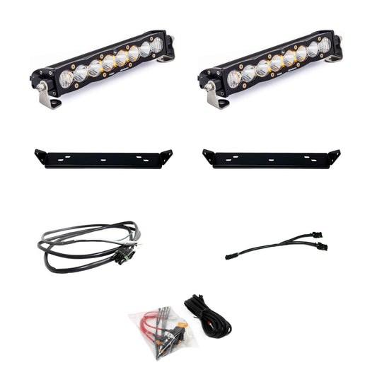 BAJA DESIGNS - Ford S8 10 Inch Dual Behind Grille Light Bar Kit - Ford 2021-24 F-150; NOTE: Raptor