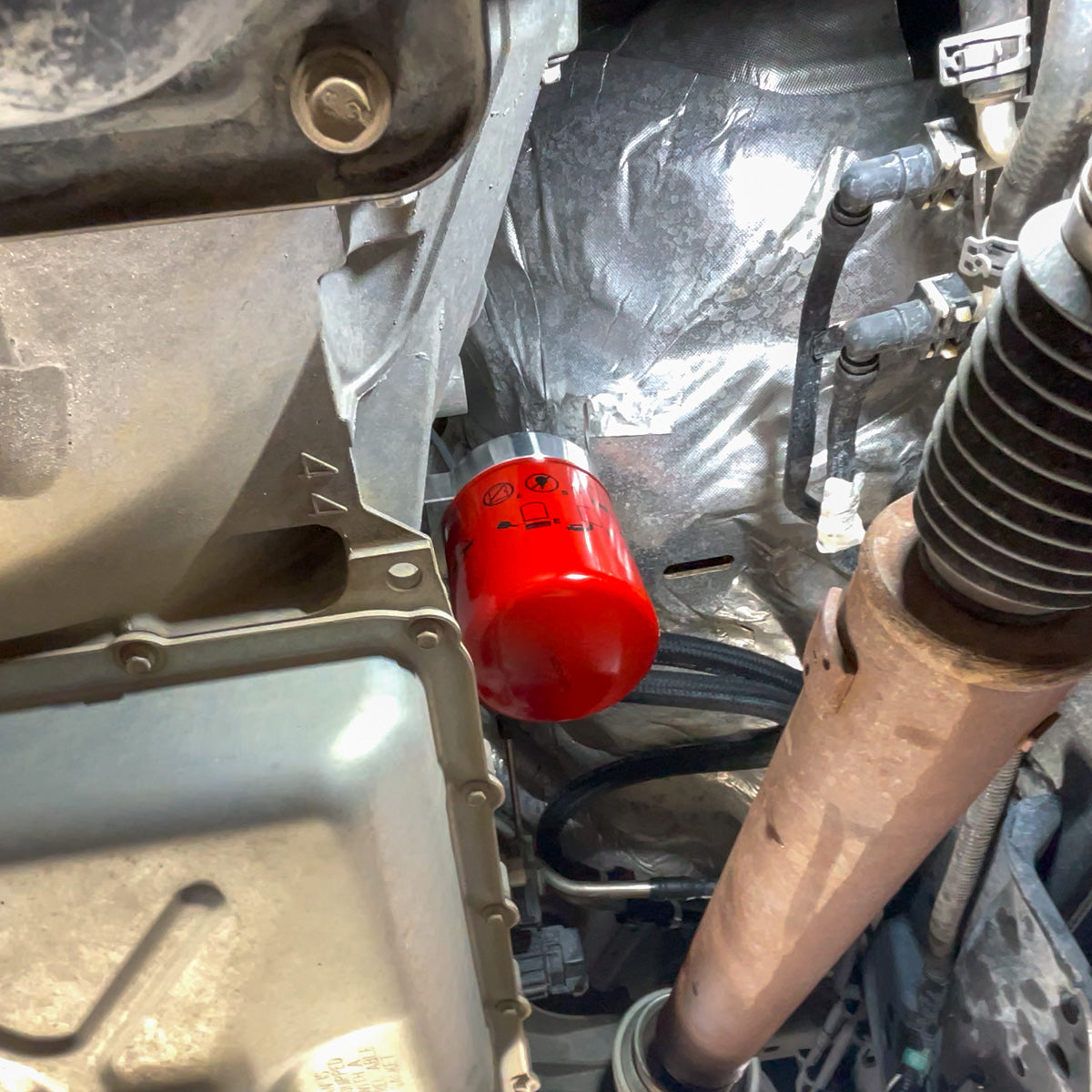 HS MOTORSPORTS | 2017-2025 Ford 6.7L Power Stroke Upper Fuel Filter Relocation Kit