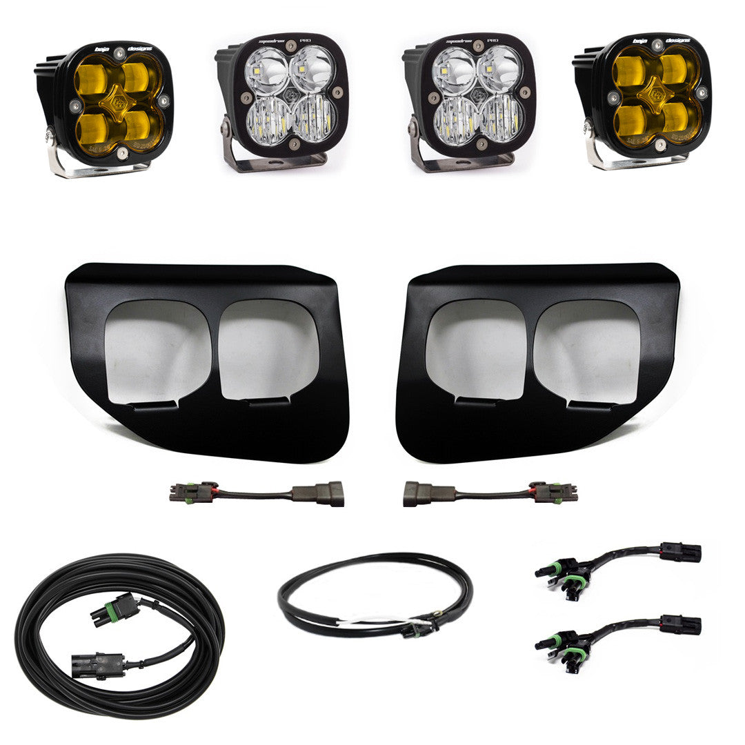 BAJA DESIGNS - Ford Squadron SAE/Pro Fog Pocket Light Kit - Ford 2020-22 F-250/350 Super Duty