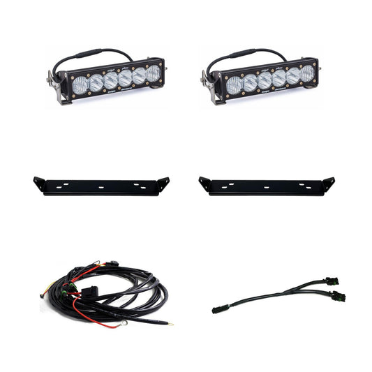 BAJA DESIGNS - Ford OnX6+ 10 Inch Dual Behind Grille Light Bar Kit - Ford 2021-24 F-150; NOTE: Raptor