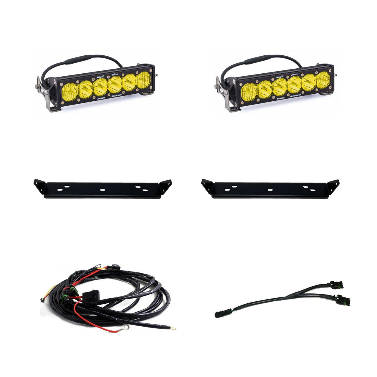 BAJA DESIGNS - Ford OnX6+ 10 Inch Dual Behind Grille Light Bar Kit - Ford 2021-24 F-150; NOTE: Raptor