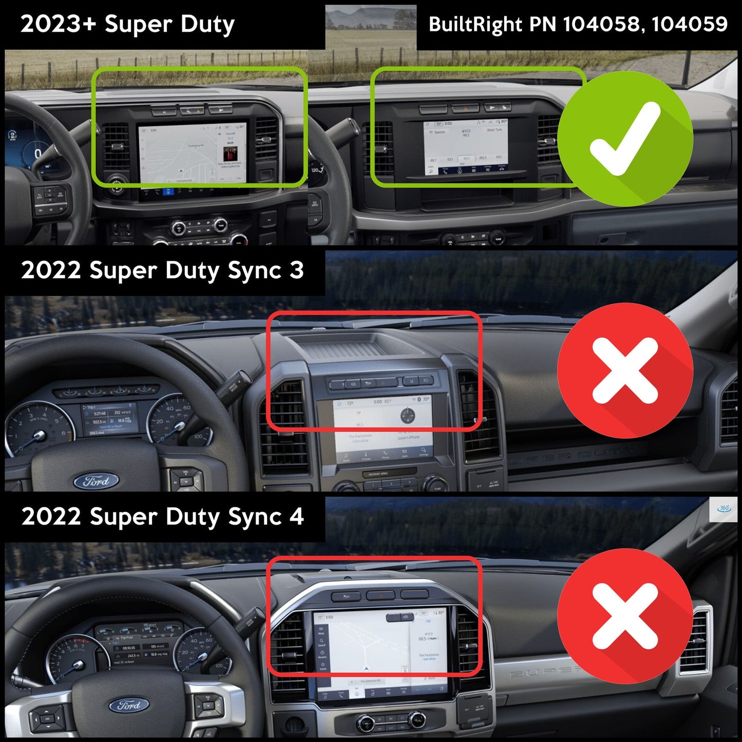 BUILTRIGHT INDUSTRIES - DASH MOUNT (2023+ SUPER DUTY)