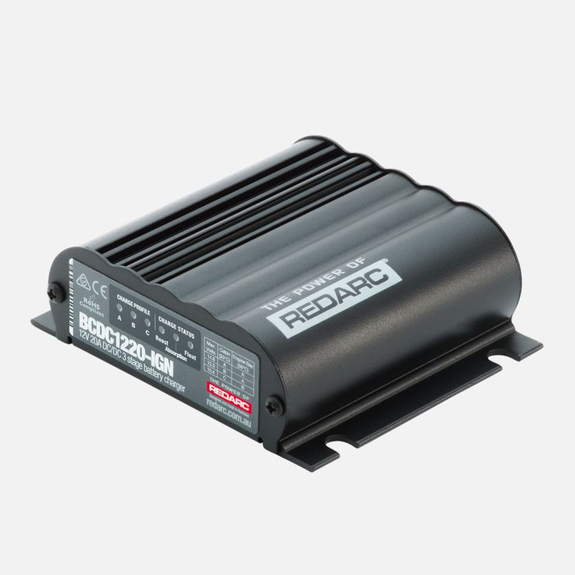REDARC - 20A In-Vehicle DC Battery Charger with Ignition Control (BCDC1220-IGN_