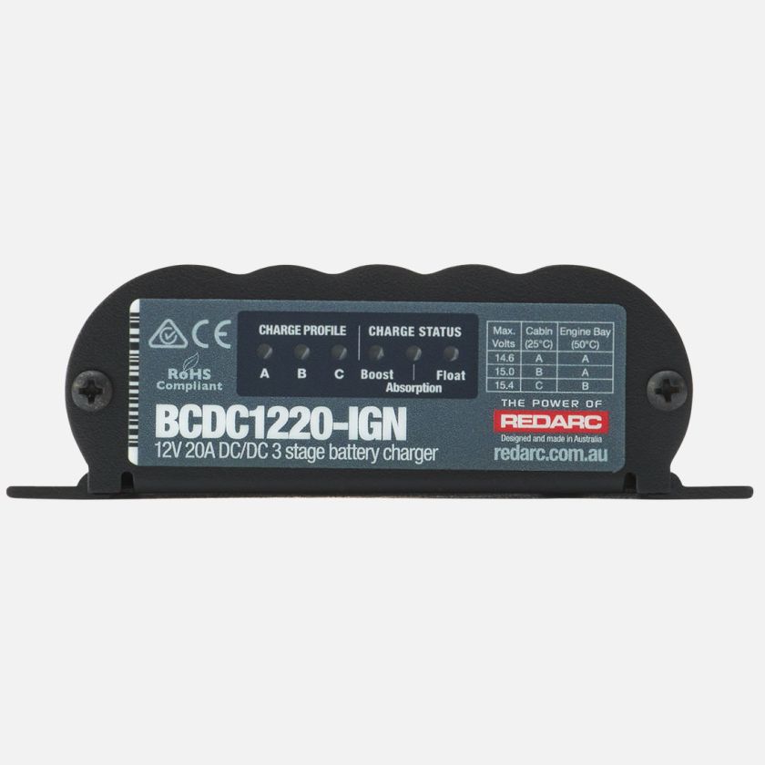 REDARC - 20A In-Vehicle DC Battery Charger with Ignition Control (BCDC1220-IGN_