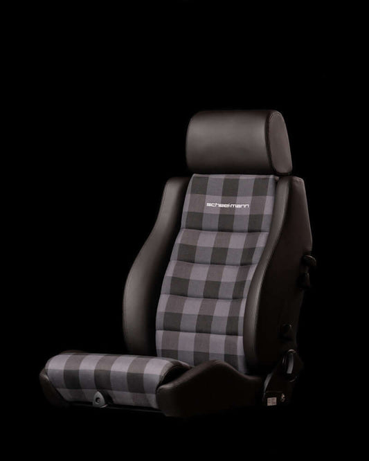 Grey Plaid Seat